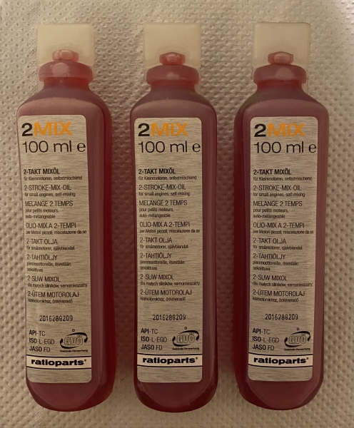 3x 2MIX 2-Takt Zweitaktöl Mischöl Mixöl teilsynthetisch 100 ml