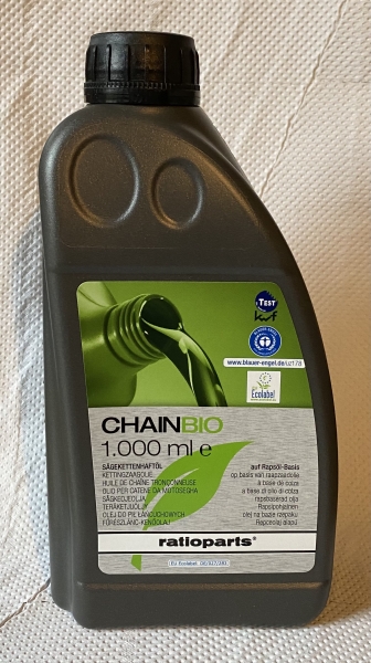 CHAINBIO Bio Sägekettenöl Kettenöl Sägeketten Haftöl Kettenhaftöl Sägekettenhaftöl 1.0L